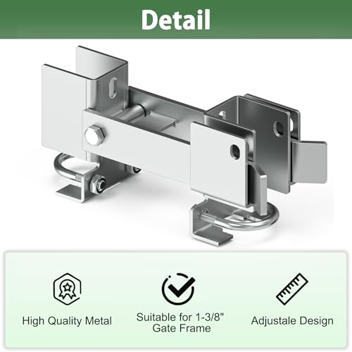 Chain Link Fence Double Gate Latch Residential Strong Arm Double Gate Latch - size: For 1-3/8" Gate Frames