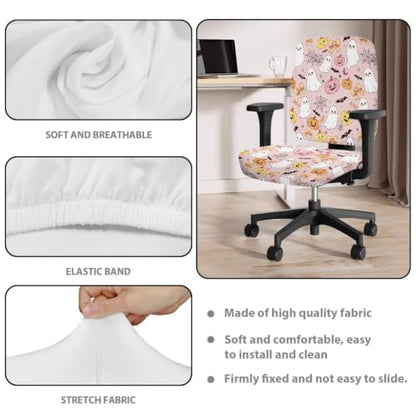 Halloween Pink Ghosts Cover for Chair Stylish Home Dust Cover - color: Halloween Pink Ghosts