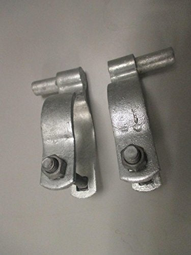 Pressed Steel Chain Link Fence Post Hinge w/Bolt - (2 Sets Pack) (1-3/8") - size: 1-3/8"