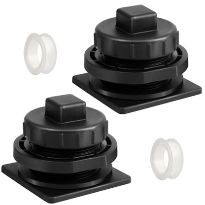 2Pcs Stock Tank Drain Plug Kit Compatible with Rubbermaid Water Trough 100 50 70 150 300 Gallon Stock Tank,Water Trough Drain Plug Kit for Rubbermaid FG424288BLA/FG424400BLA/FG424500BLA/FG424700BLA