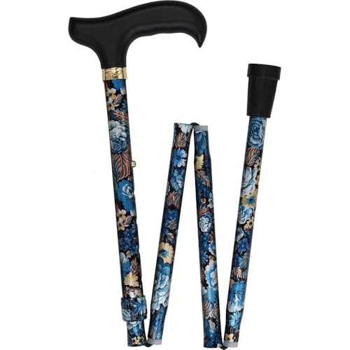 Royal RC Canes Walking Sticks for Men and Women - Stylish Designer Fashionable Adjustable Derby Canes - Lightweight Aluminum Cool Walking Sticks with HD Patterns - color: Dark Blue/Navy (Multicolor)