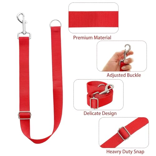 4Pcs Horse Bucket Strap Hangers Nylon Straps Hanging Feed Tack - color: Red