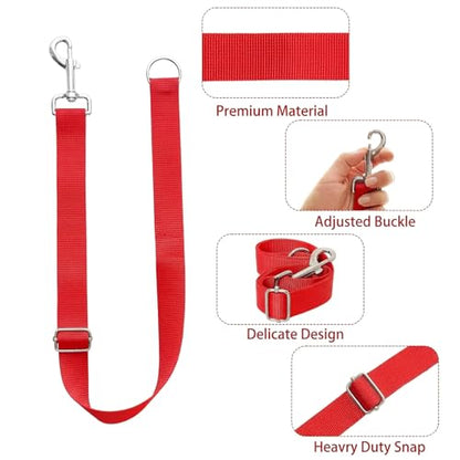 4Pcs Horse Bucket Strap Hangers Nylon Straps Hanging Feed Tack - color: Red