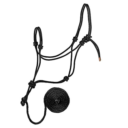 Weaver Leather Diamond Braid Rope Halter and Lead, Black one_Size