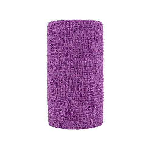 4 Inch x 12 Pack Self-Adhesive Bandages - 5 Yards, Sterile, Breathable, Latex Free, Ideal for Ankle, Wrist, Sprains, Purple - color: Purple, size: 12Rolls