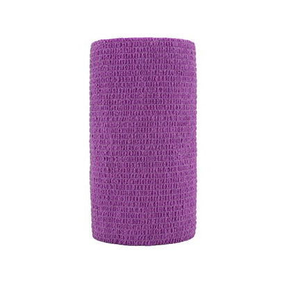 4 Inch x 12 Pack Self-Adhesive Bandages - 5 Yards, Sterile, Breathable, Latex Free, Ideal for Ankle, Wrist, Sprains, Purple - color: Purple, size: 12Rolls