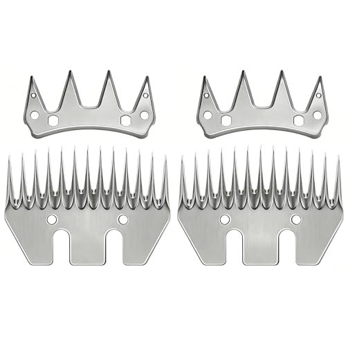Sheep Shears Replacement Blades, Shearing Wool Clipper Blade with Oster/Lister/Heiniger/GDJOB/BEETRO/Dragro/TAKEKIT, Stainless Steel 13-Tooth for Grooming Goats, Lambs, Llamas, Alpacas, Horse, 2 pack