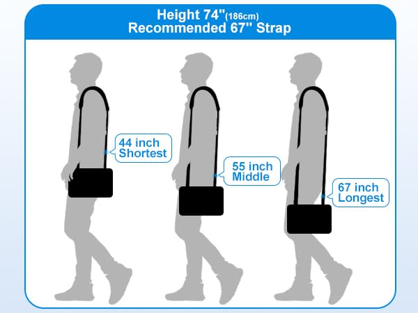 FIEIL 3D Air Cushion Ultra Comfortable Duffel Bag Strap，55" Universal Laptop Shoulder Strap, with Double Adjustable Buckles and Metal Hooksfor Briefcase Computer Messenger Bag (140CM Reduced Stress)