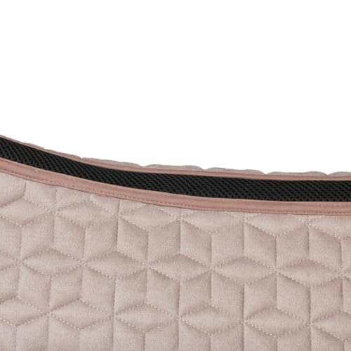 WeatherBeeta Suede Elite Air-Tec Jump Shaped Saddle Pad - color: Rose Quartz, size: L