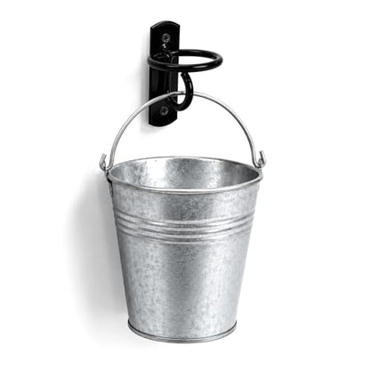 Cididu 10 Pack Bucket Hooks for Horses, Heavy Duty Water Bucket Hangers with Screws, Wall Mount Feed Bucket Holder for Horse Stalls Livestock Barn Farmhouse Stable Supplies, Curved Design
