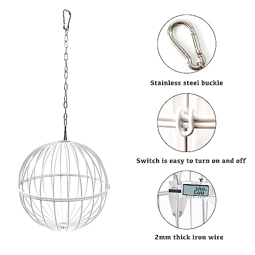 Hanging Chicken Feeder 7.1 Inch Chicken Veggie Treat Ball 1PCS White - color: White