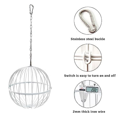 Hanging Chicken Feeder 7.1 Inch Chicken Veggie Treat Ball 1PCS White - color: White