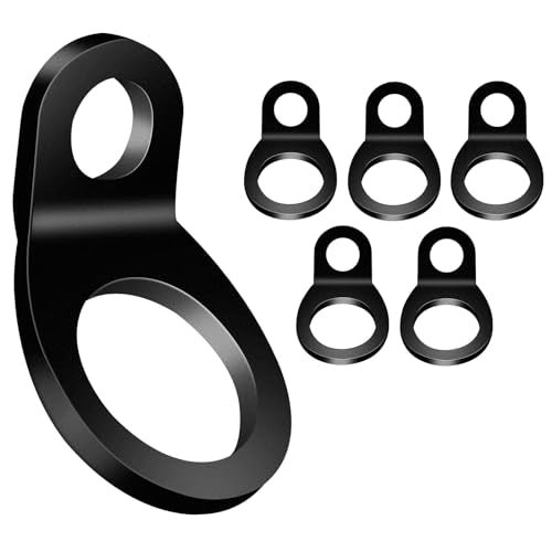 Large Tie Down Strap Rings for Truck Bed Trailer, 6 Pack, 2000 lbs Capacity - color: Black, size: Large-6 Pack