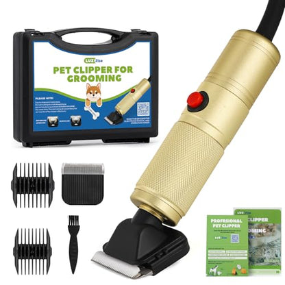 Pet Grooming Clipper 280W, with 2000-6000RPM Stepless Speed Control | 10ft Power Cord, Low Noise< 50db, Dog Trimmer Kit for Thick Heavy Coats with Extra Detachable Blade