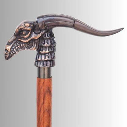 Walking Cane - Handmade,Wooden, Ergonomic, Stylish - Canes for Men, Cane for Women - Elderly Walking Sticks for Seniors, Unique, Wood - style: Dracarys