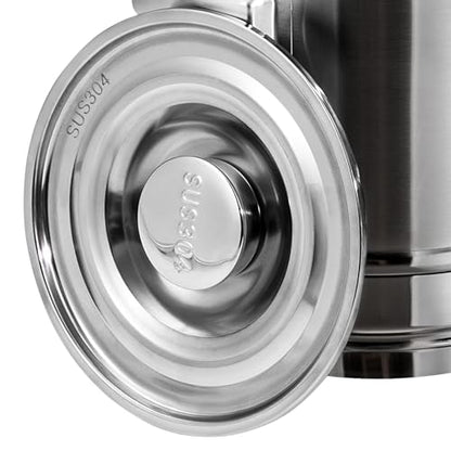 304 Stainless Steel Milk Container Can with Spigot, 20L/5.28Gal Sealing lid Milk Water Beverage Drink Dispenser, Milk Can, Milk Jug Dispenser, Milk Pail Bucket for Wine Oil, Dry Goods Rice, Cereals