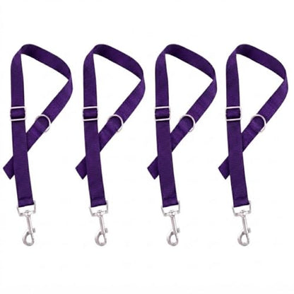 4Pack Nylon Bucket Straps for Horse Buckets & Hay Nets,Purple | Adjustable nylon bucket straps, heavy duty, quick release buckle, horse buckets, hay nets, water buckets, equestrian tack - color: Purple