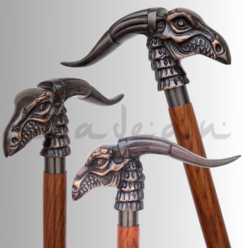 Walking Cane - Handmade,Wooden, Ergonomic, Stylish - Canes for Men, Cane for Women - Elderly Walking Sticks for Seniors, Unique, Wood - style: Dracarys