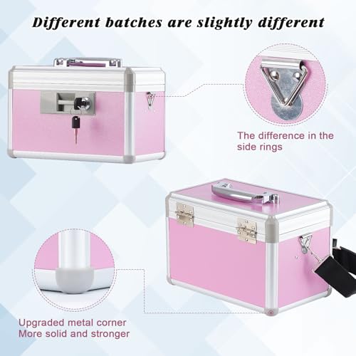 xydstay Medicine Lock Box, 10.2" x 6.2" x 7.7", Pink - size: 10.2x6.2x7.7 Inch (Pack of 1)
