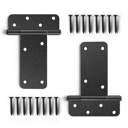 6-inch Gate Hinges,280Lbs Capacity,Matte Black,2 Pack Heavy Duty Door Hinge - size: 6“-2 pcs-Matte Black