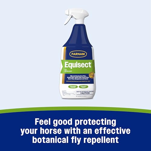 Farnam Equisect Water-Based Botanical Fly Repellent for Horses, 32 oz - size: 32 Fl Oz (Pack of 1)