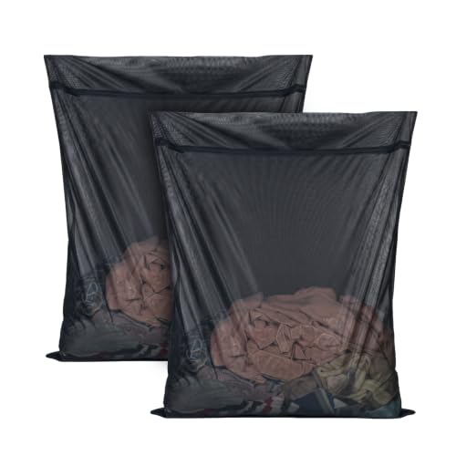 OTraki Extra Large Mesh Laundry Bags for Washing Machine, Black 35×43 Inch - size: 35×43 Inch