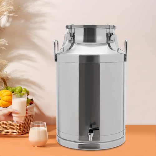 60L/15gal Stainless Steel Milk Bucket with Lid and Faucet - size: 60L/15gal-with Faucet