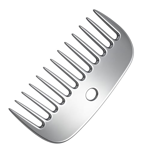 4 Mane & Tail Comb for Horses – Heavy-Duty, Ergonomic Design for Gentle Detangling and Grooming – Ideal for Equine Hair Care and Maintenance - size: Large Gap 4"