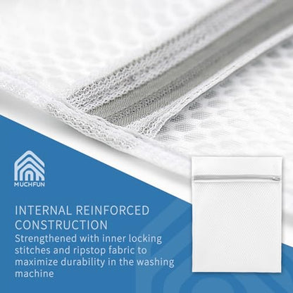 Muchfun 3Pcs Durable Honeycomb Mesh Laundry Bags for Delicates 9x12 Inches - size: 3 Small