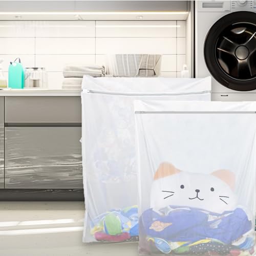 Laundry Bags Mesh Wash Bags, Extra Large Garment Bag for Washing Duvet - color: White, size: 1 Super Large(35x43")