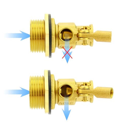 GASHER 1PCS 1" 304 Stainless Steel Float Ball Valve with 1"G Female x 1"NPT Male Adapter, DN25 Adjustable Water Tank Float Ball Valve for Stock Tank Pool Water Level Control - size: 1" DN25