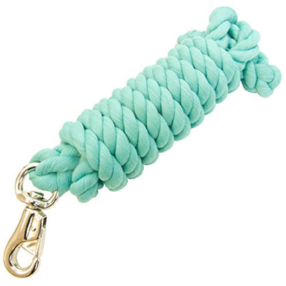 Intrepid International 10' Cotton Lead Rope with Bull Snap - color: Teal