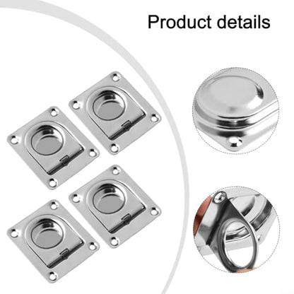 Flush Mount D-Rings, Recessed Tie Down Anchors, For Cargo In Boats Trailers Trucks Flatbeds, Industrial Fasteners Crafted For Reliable Load Security