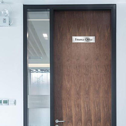 Lenink 6 Pack Name Plate Holder, Wall Mount Office Door Name Plate Holder for Meeting Room, Business Department, Warning Area 8” X 2” (Silver) - color: Silver
