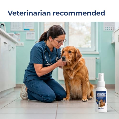 Dog Wound Care Spray | Healing Aid and Skin Repair, Clean Wounds, Relieve Dog Skin Allergies, Safe for All Animals. 3.38 Ounces