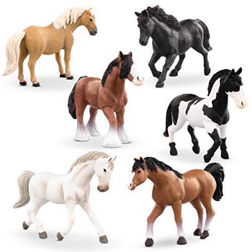 Terra by Battat Horse Figurines Set, Realistic 6-Piece Animal Toys, Animals - style: Terra Horse set 3