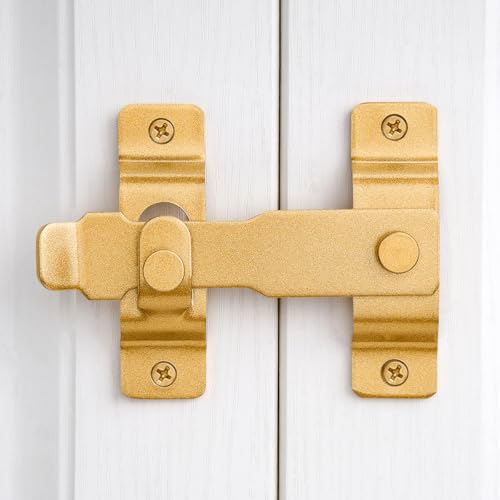Gold Stainless Steel Barn Door Latch Bi-fold Door Lock - color: Big_Gold