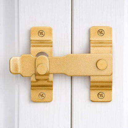 Gold Stainless Steel Barn Door Latch Bi-fold Door Lock - color: Big_Gold