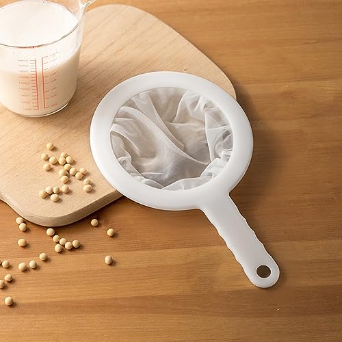 2pcs Mesh Fine Strainer, 200Mesh +400Mesh Ultra Kefir Sieve with Handle, Plastic Juice Yogurt Strainer, Fine Meshs Colander for Straining Cocktail, Nut Milk, Yogurt, Honey, Wine. Coffee, Kefir