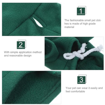 Ferret Clothes Hamster Sweatshirt Guinea Pig Hoodie Hamster Sweater Bunny Clothing Guinea Pig Outfits Small Animal Warm Vest Green S Red Hoodie - color: As Shown 1