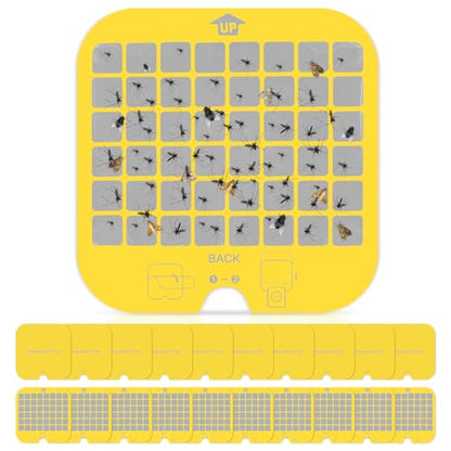 20 PCS Flying Insect Refills for Indoor Fly Light Trap, Indoor Fly Trap Plug-in Insect Trap Replacement Mosquito Sticky Glue Boards (Yellow) - color: Yellow