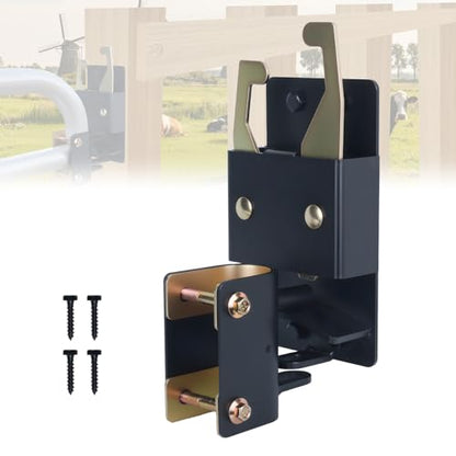 WellMade Heavy Duty 2 Way Farm Gate Latch - 1 Pack Lockable Anti-Sag Livestock Gate Hardware for 1-5/8" to 2" Round Tubes, Fits Ranches, Horse Corrals, Pastures (Includes Screws & Instructions) - size: 1 Pack