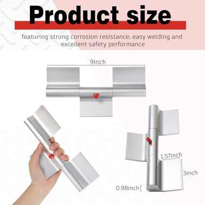 Zonon 6 Pcs 4 Pcs 9" Aluminum Greaseable Weld on Door Hinges Ramp Gate