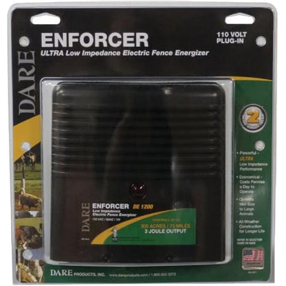 Dare Products 110 Volt Electric-Powered Fence Energizer 75 Miles Black
