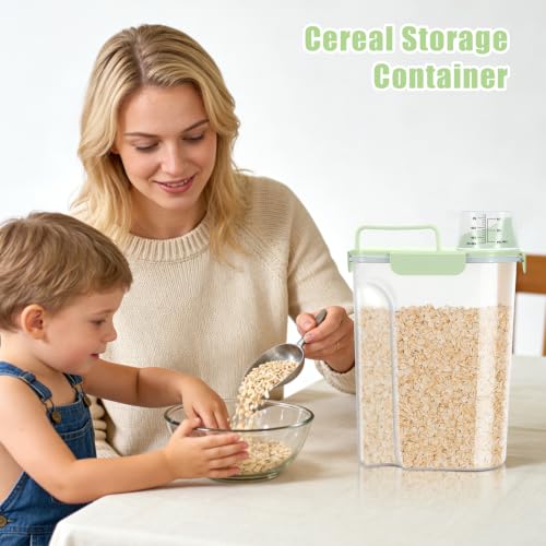 5 Lbs Pet Dog Food Storage Container for Travel Bird Seed Dispenser - Green - color: Pale Green-5L