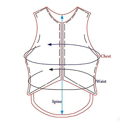 HILASON Protective Riding Safety Vest Adult Unisex Equestrian Barrel Racing Rodeo - size: XX-Large