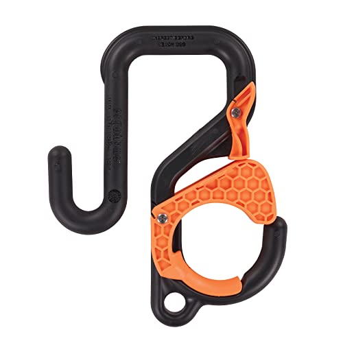 Ergodyne Squids 3178 Locking Aerial Bucket Hook with Tethering Point, Fits 3" Lip, Attach Tool Bags or Aprons to Buckets - size: 3in (7.6cm)