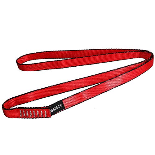 NewDoar 16mm Climbing Sling UIAA CE Certified,23KN EN566 Certified,Climbing Utility Cord Rock Climbing,Creating Anchors System,Rappelling Gear,Perfect for Tree Work - color: red, size: 71"/180cm/1pcs