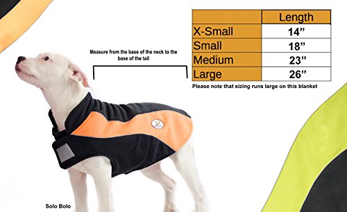 Adventure Coat Double Layered Fleece All Season Dog Sweater Safety Reflective Design, Lime Green, 26" - color: Lime Green, size: Large