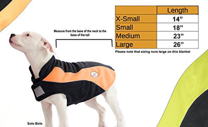 Adventure Coat Double Layered Fleece All Season Dog Sweater Safety Reflective Design, Lime Green, 26" - color: Lime Green, size: Large